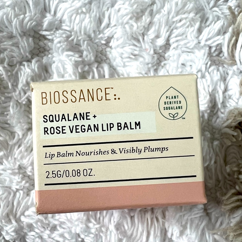 NEW Biossance Lip Balm Nourishing and Lip Plumping Rose Hip Oil in a Pot
